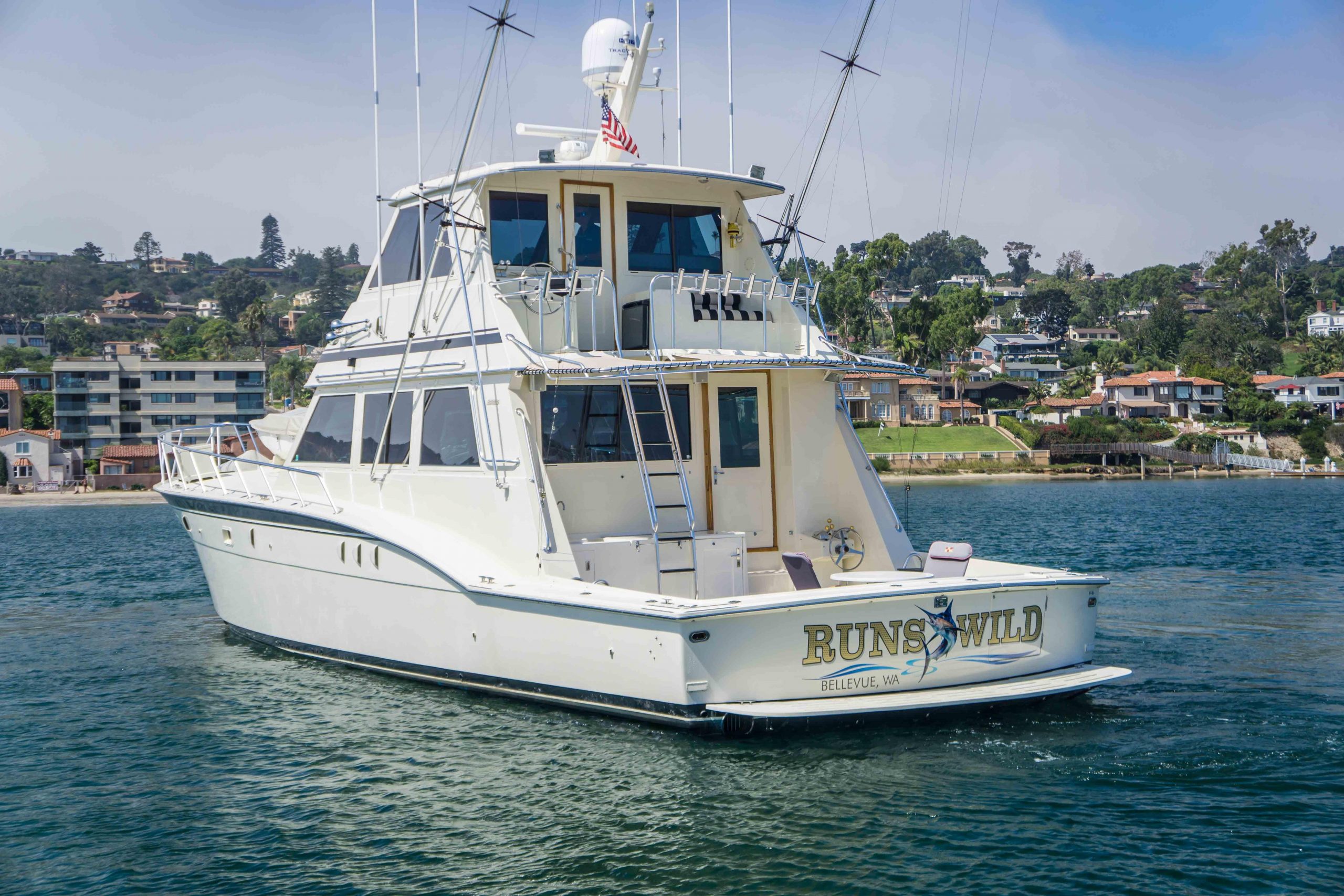 RUNS WILD is a Hatteras Enclosed Bridge Yacht For Sale in San Diego-0