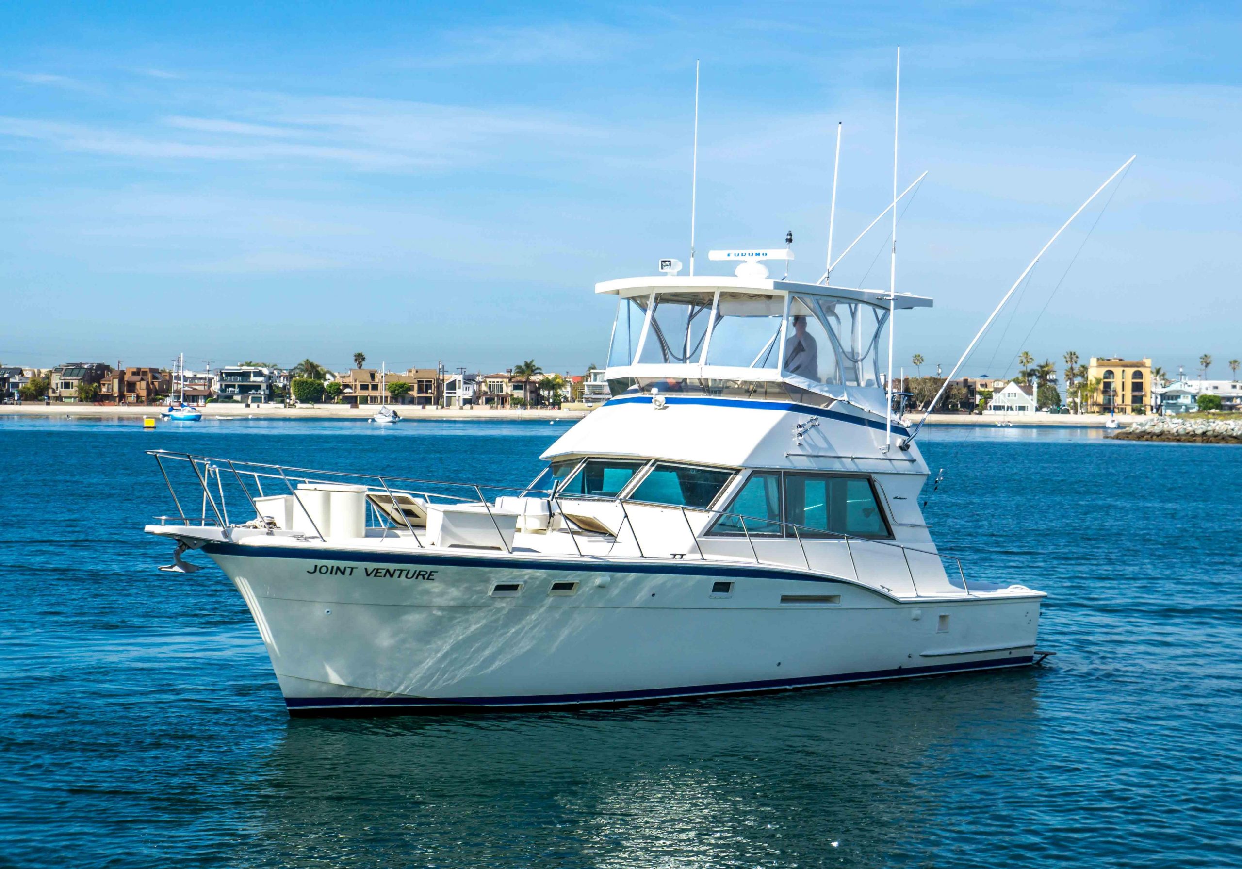 JOINT VENTURE is a Hatteras 46 FlyBridge Yacht For Sale in San Diego-0