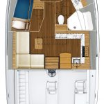 Hatteras GT45 Express Two Stateroom Rendering