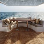 Hatteras M60 Aft Seating Area